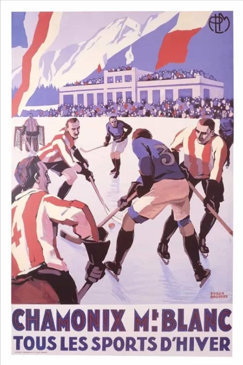Chamonix Hockey Poster 20"x24"