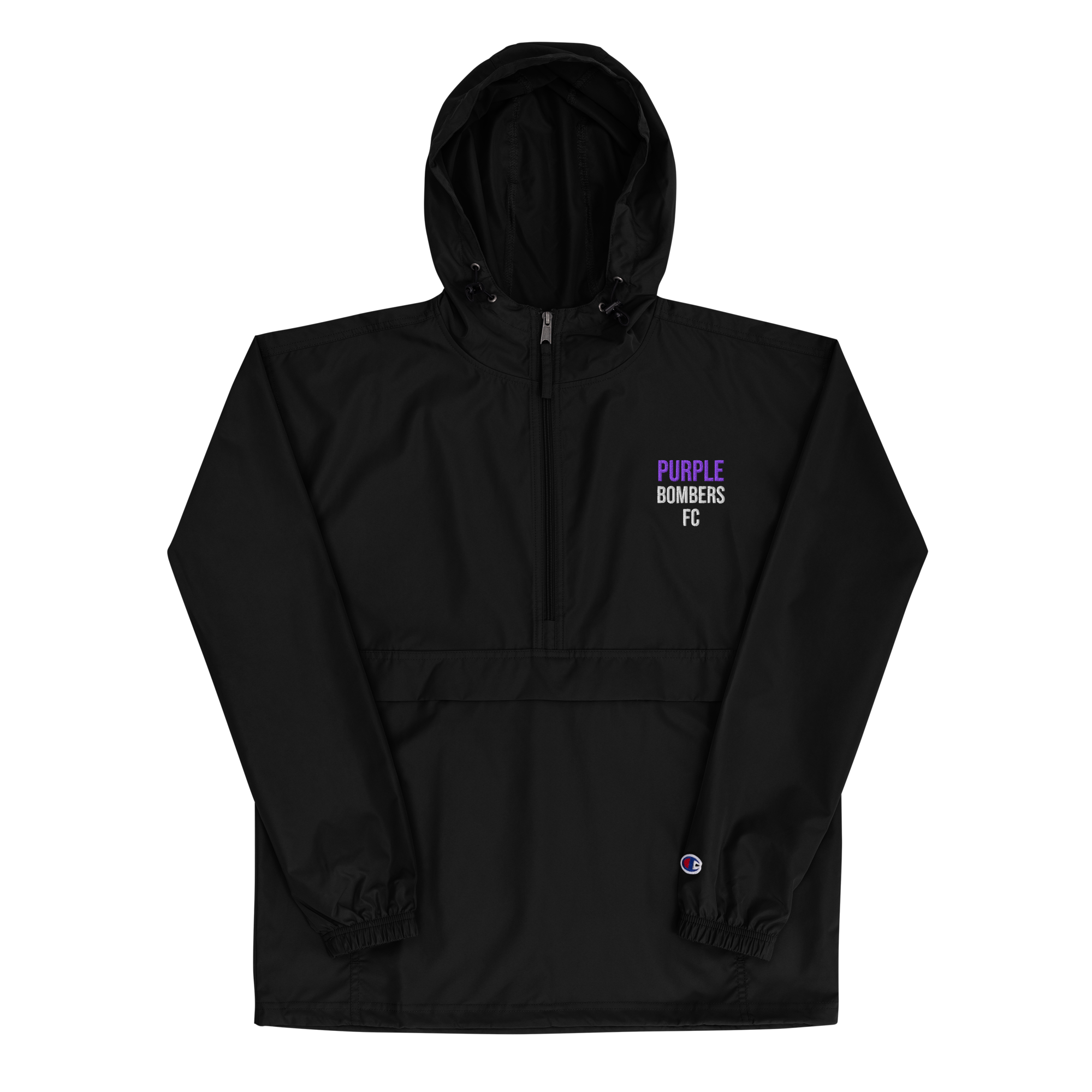 Purple Bombers Embroidered Champion Packable Jacket