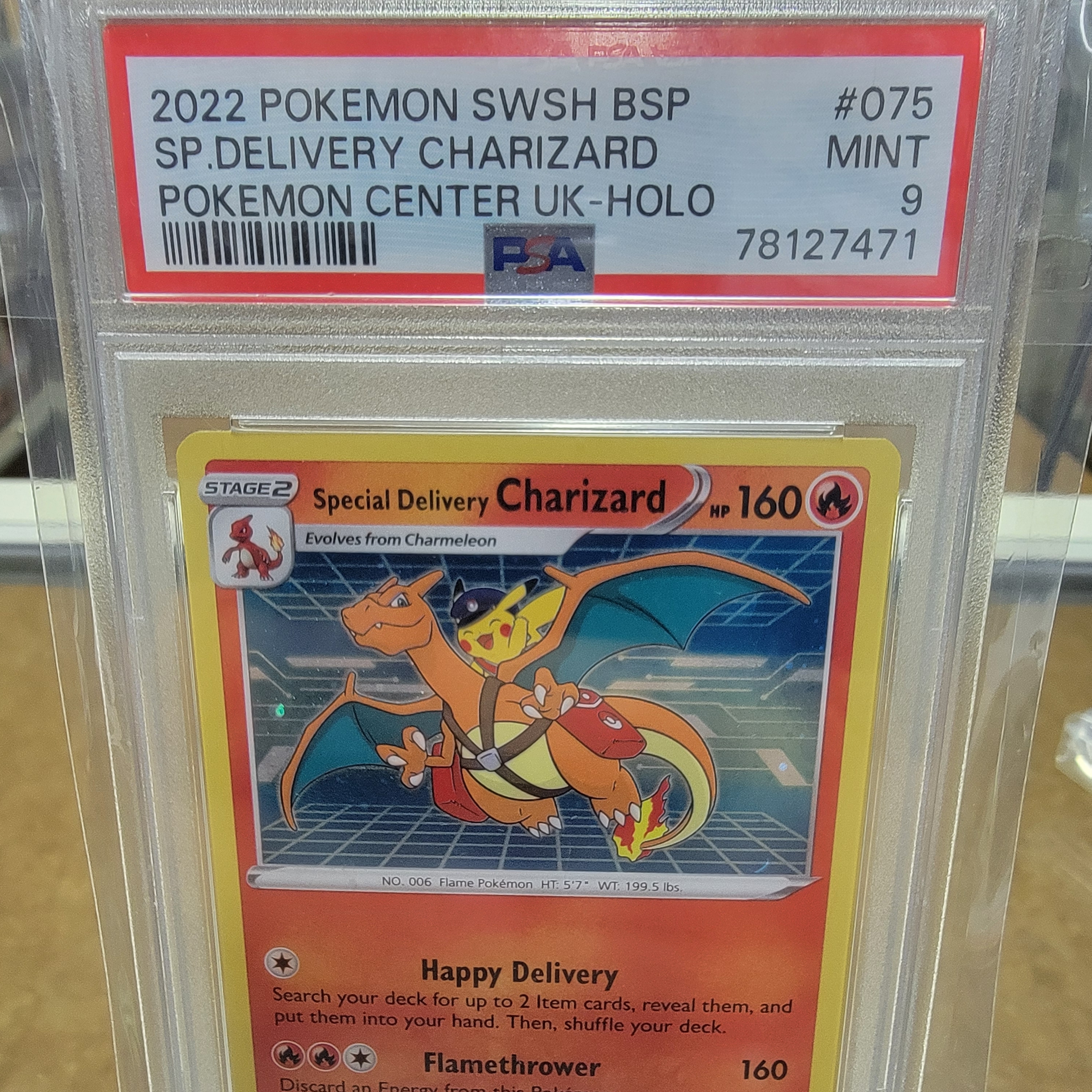 Psa 9 Special Delivery Charizard Graded Card