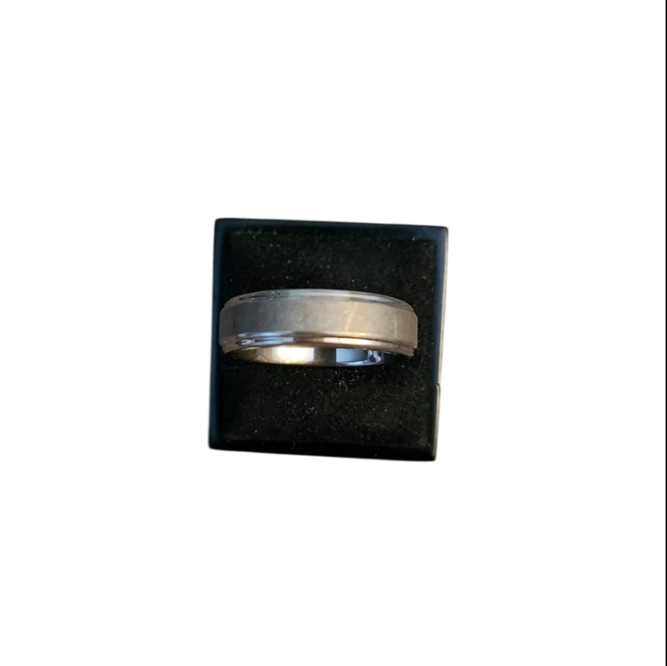 Size 12 WCJ Silver Tungsten Carbide Band