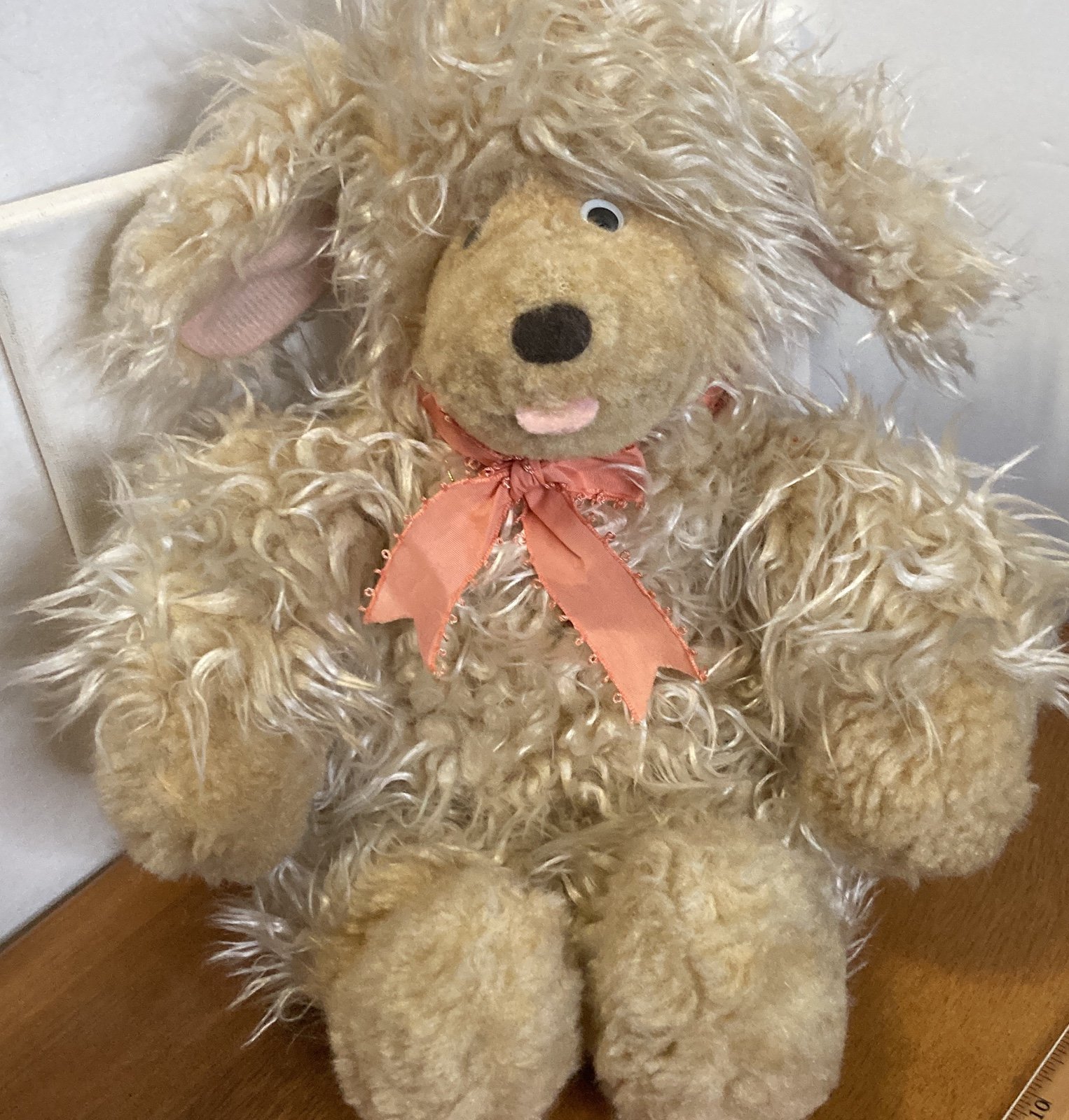 NORTH AMERICAN BEAR CO. 1990 Barkles Beige Fluffy Poodle Dog