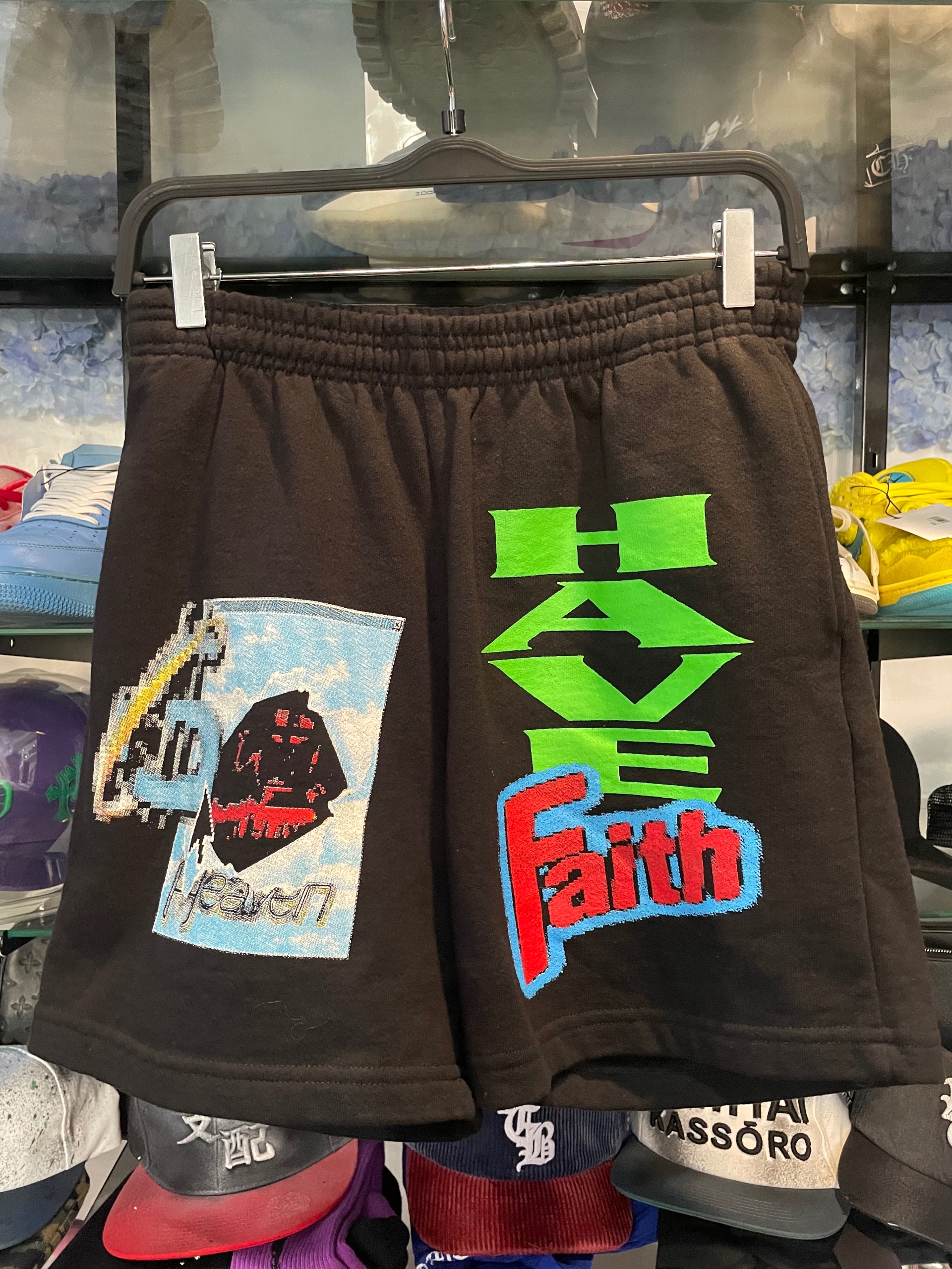 SAINTS have faith graphic shorts size S (used)