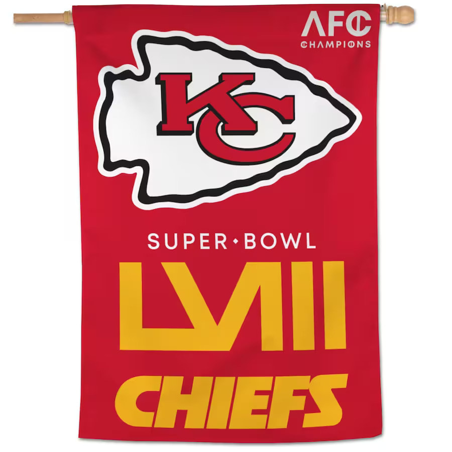 Kansas City Chiefs Super Bowl LVIII Vertical Banner 27x37"
