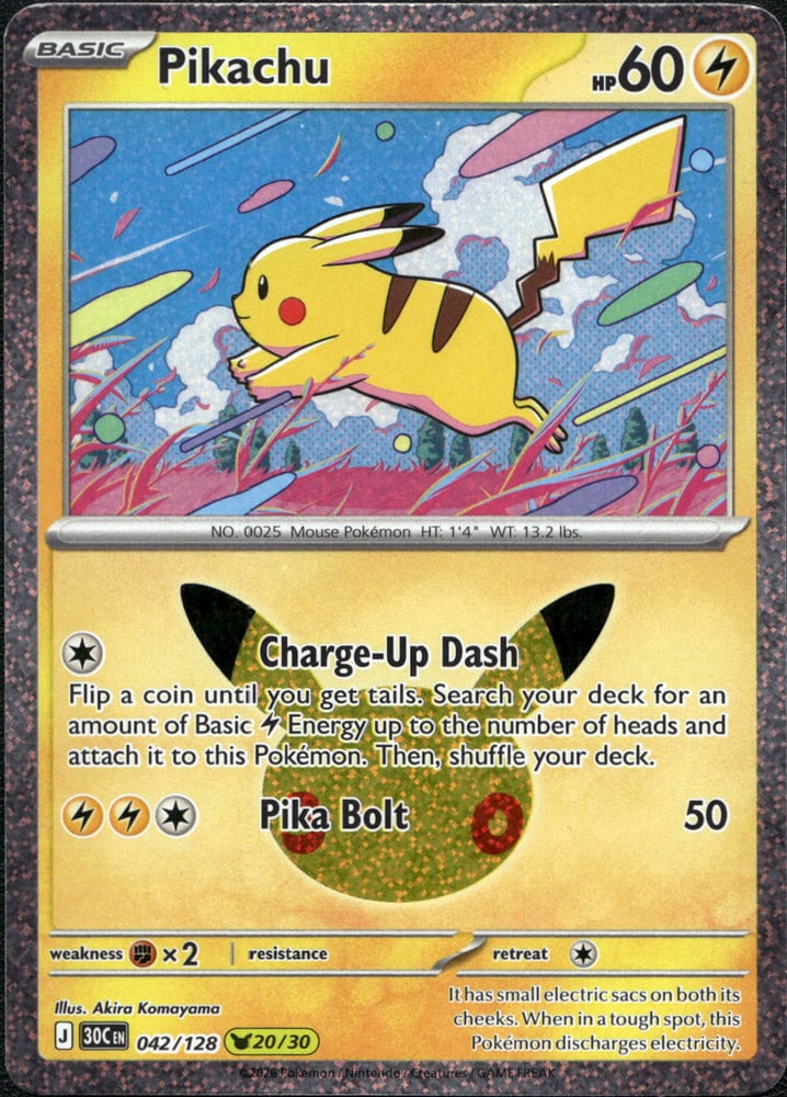 Pikachu - 30TH 42/128