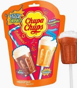 Chupa Chups Korea Import 3D Fizzy Lollipop 6ct Bag 8 Pack Tray