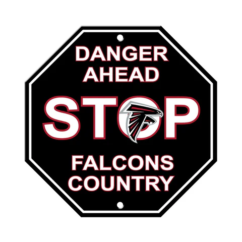 Atlanta Falcons Stop Sign 12x12"