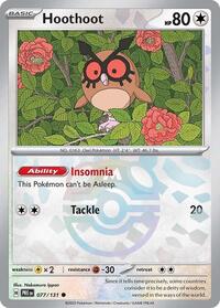 Hoothoot (Master Ball Pattern) PRE 077/131 Common NM