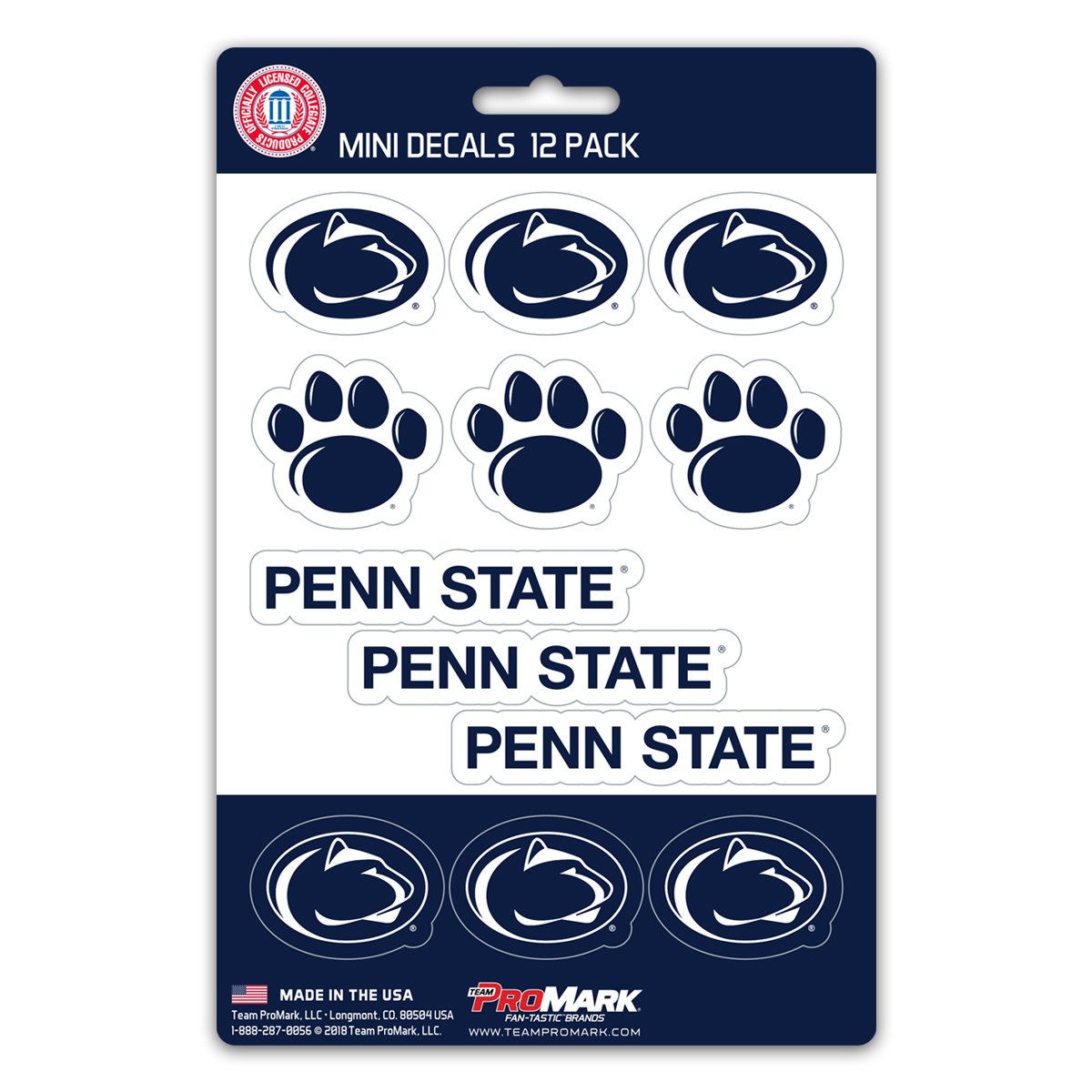 Penn State Nittany Lions Mini Decals 12pk Set