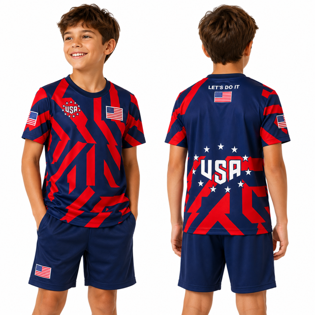 USA World Cup Kids Soccer Jersey Kit