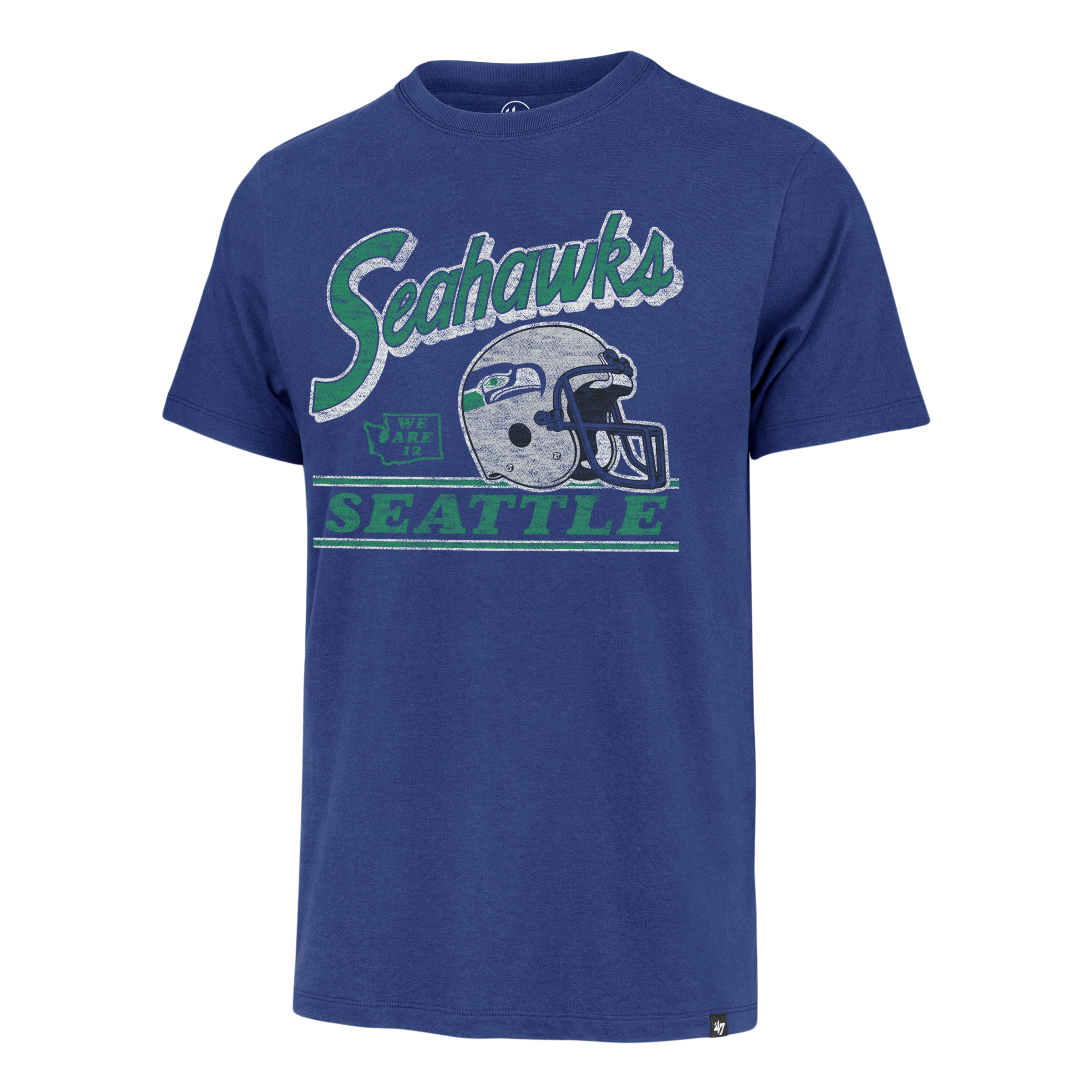 Seattle Seahawks Historic Jetty Blue Fly By '47 Brand Franklin Shirt
