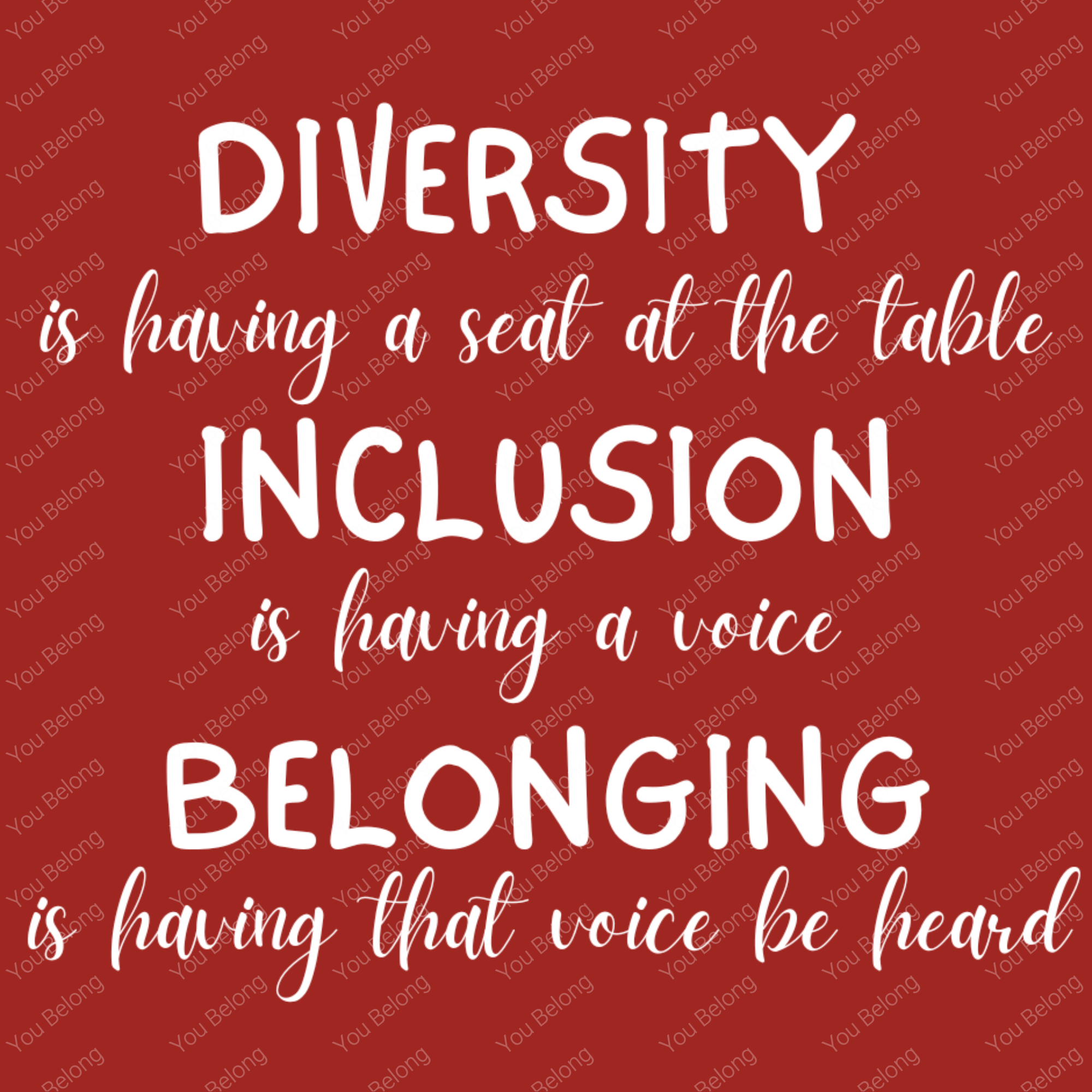 Diversity, Inclusion Belonging at the Table