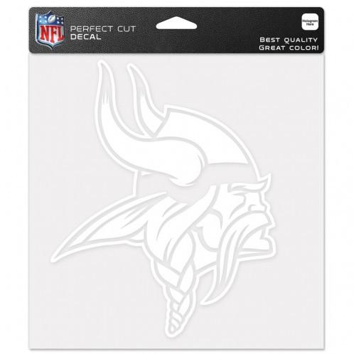Minnesota Vikings White Perfect Cut Decal 8x8" New Logo