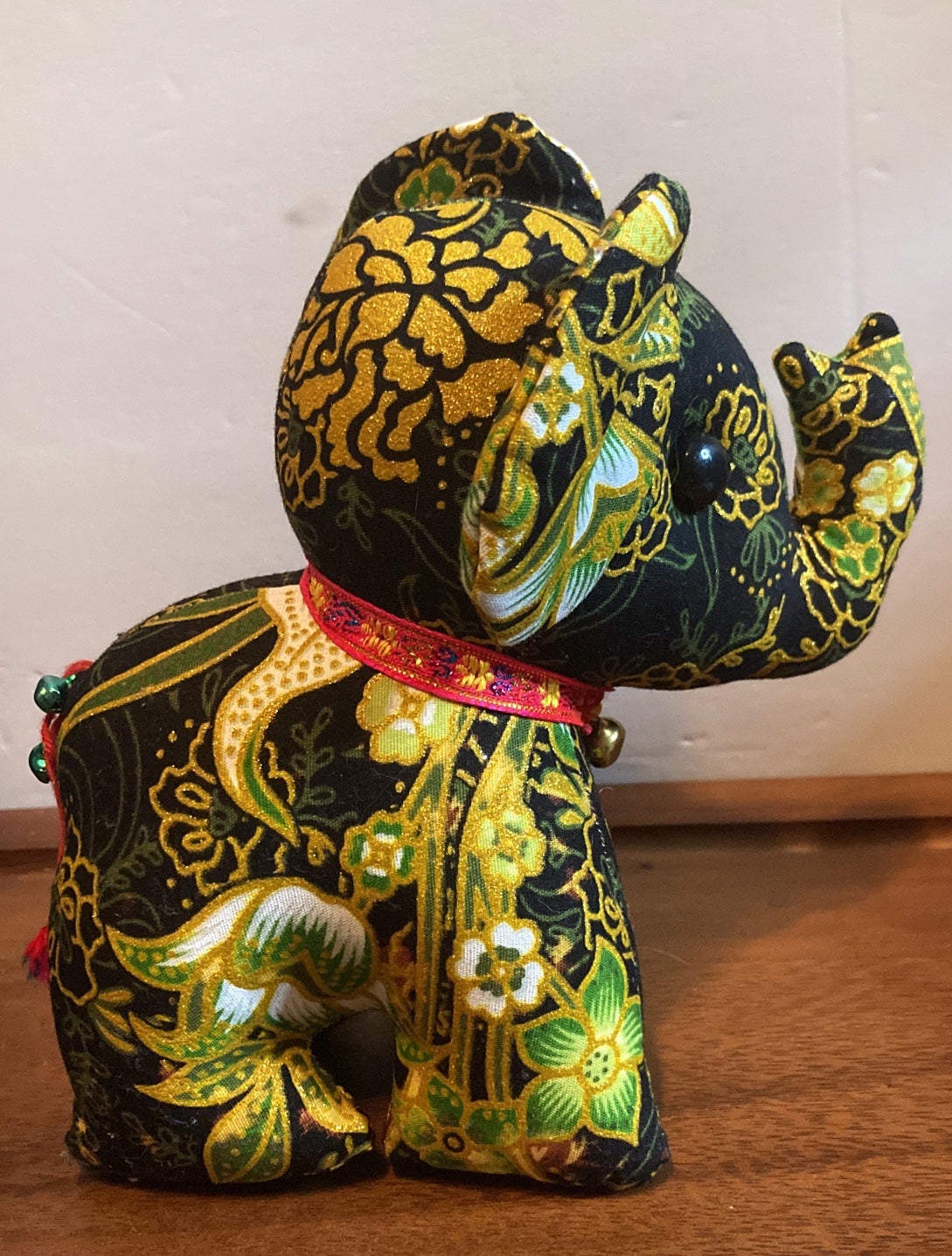 Elephant Doll Stuffed Elephant Handmade Cotton Fabric Animal Doll Collectible