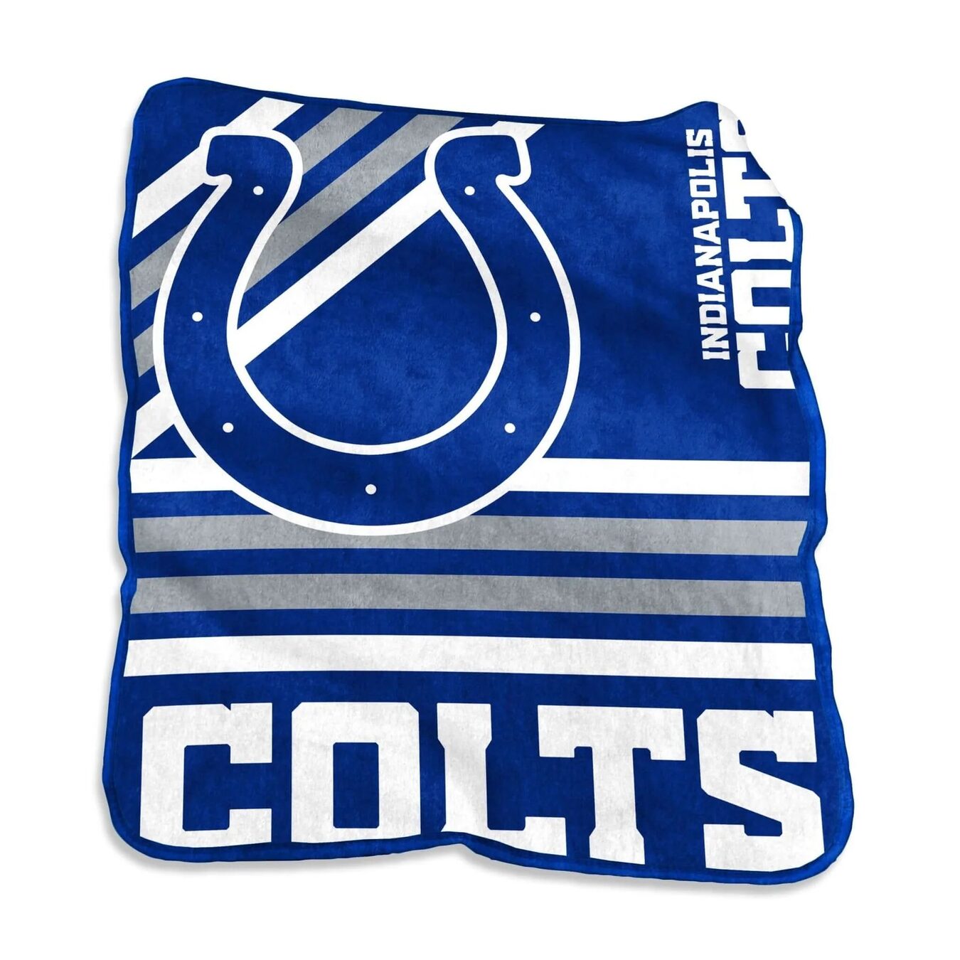 Indianapolis Colts Team Stripe Raschel Throw Blanket 50x60"