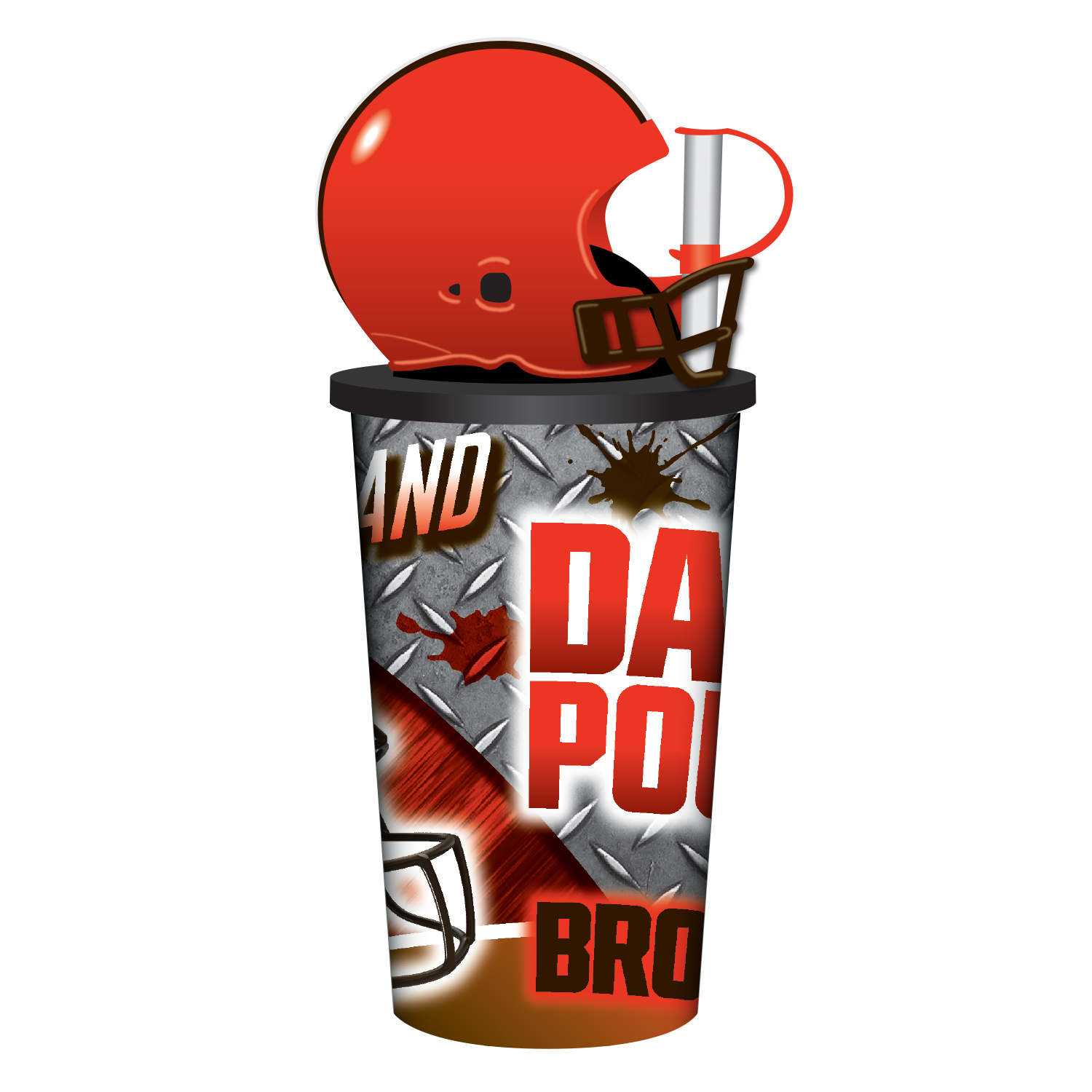 Cleveland Browns Helmet Cup with Straw 32oz