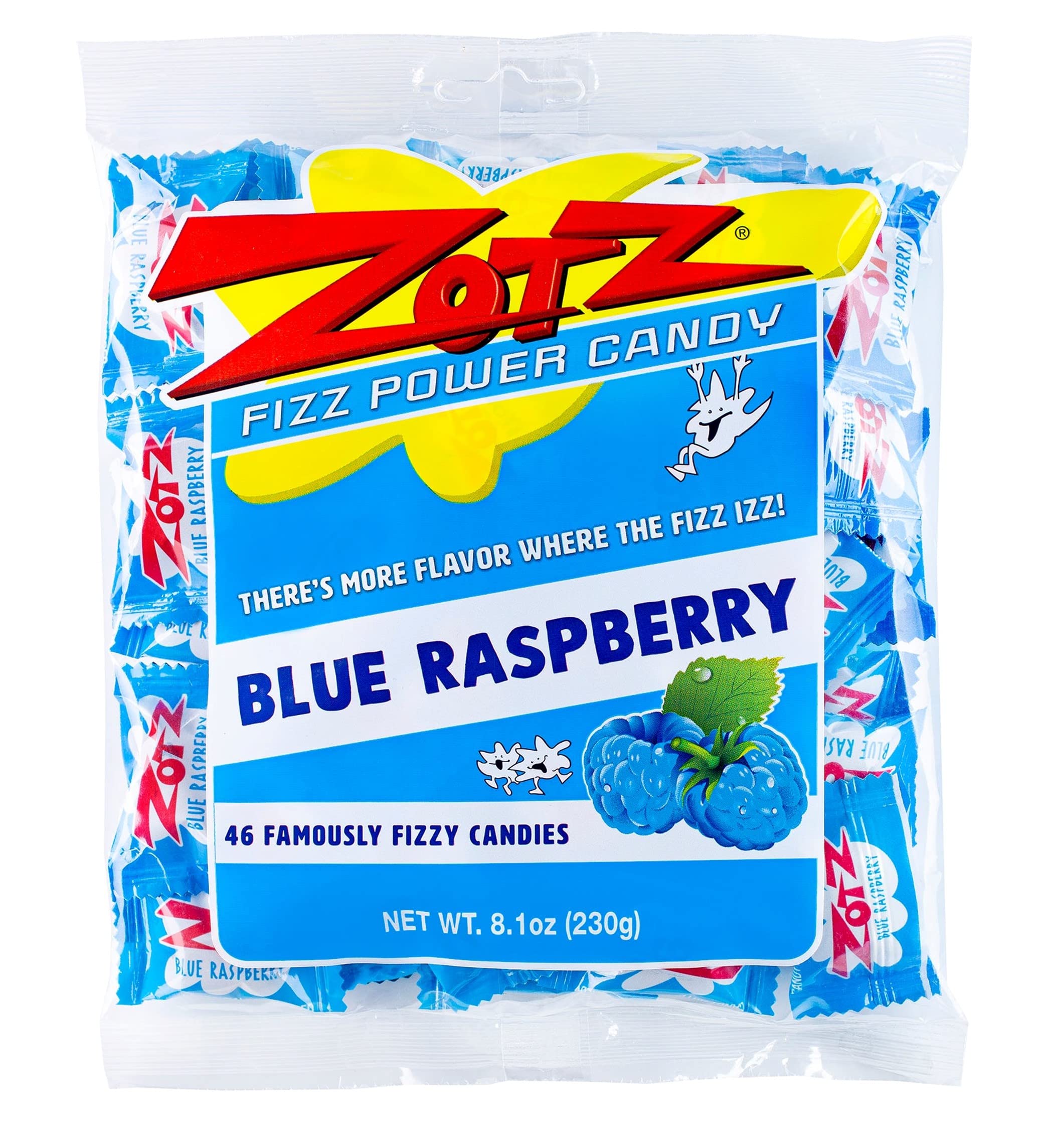 Zotz 46 Ct 8.1 Oz Blue Raspberry Wrapped