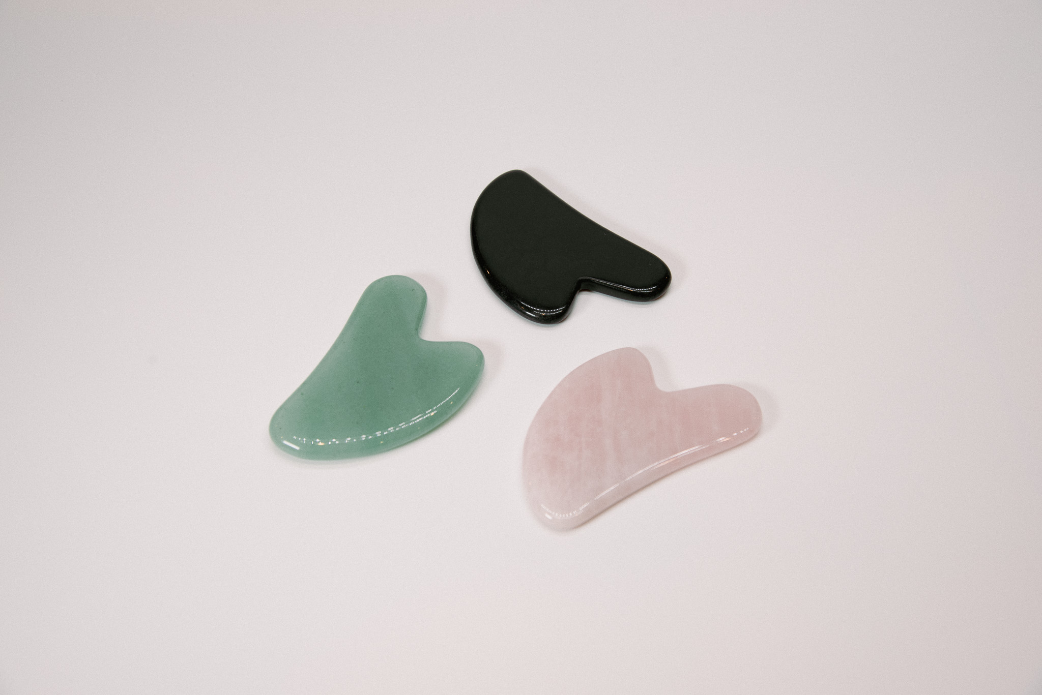 Natural Crystal Gua Sha Facial Massage Heart - Rose Quartz