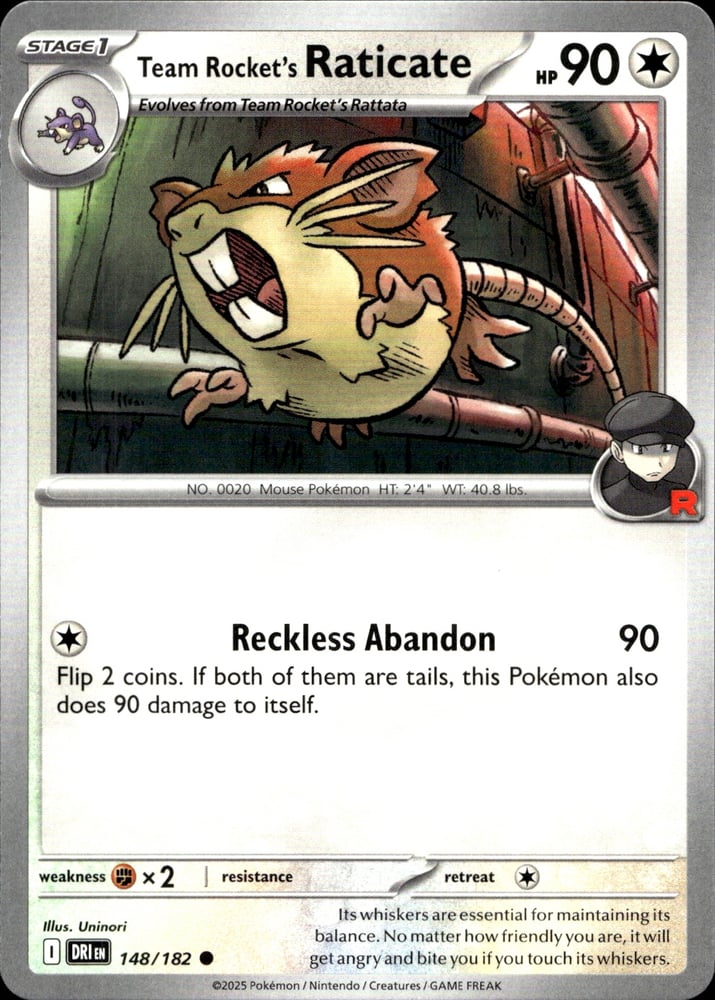 Team Rocket's Raticate - SV10 148/182