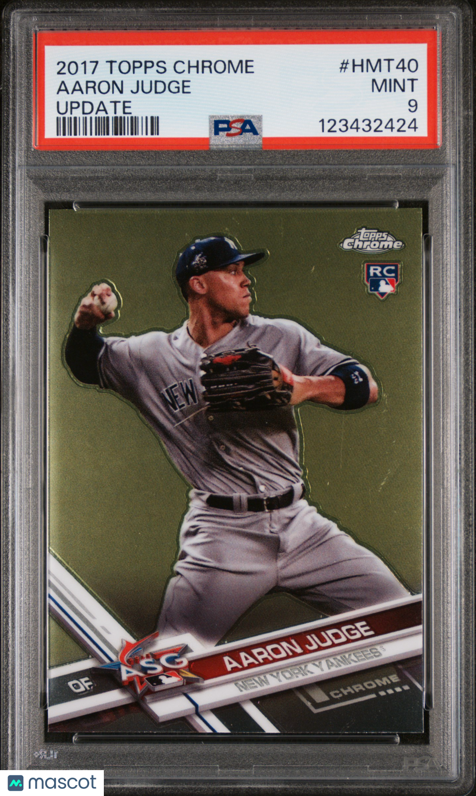 2017 Topps Chrome Update Aaron Judge #HMT40 PSA 9