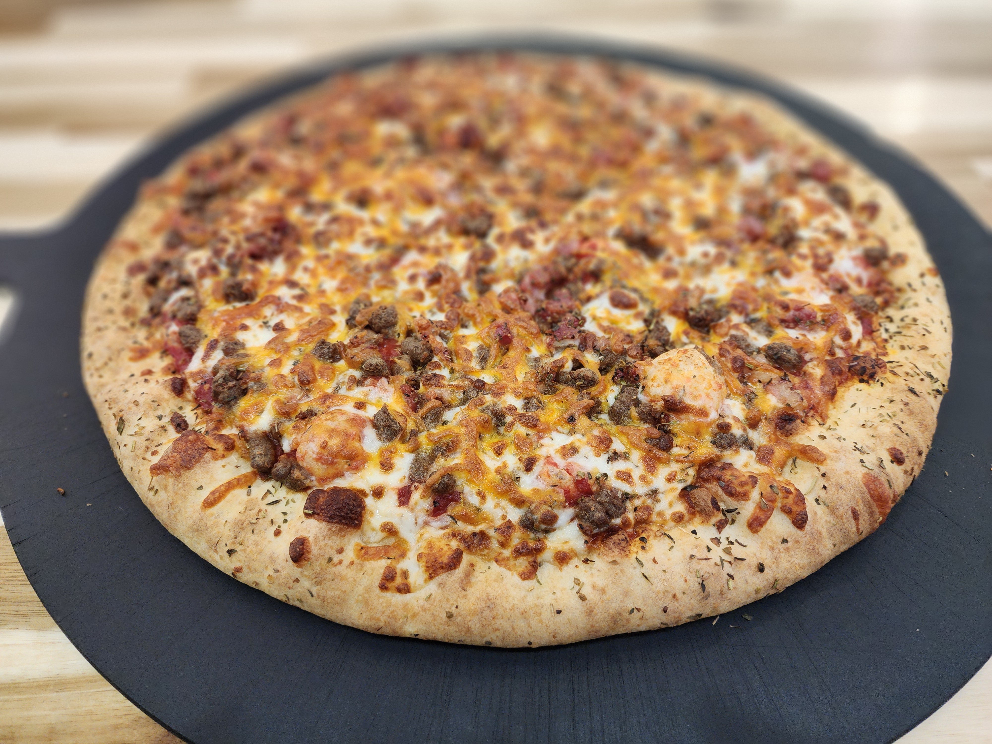 Bacon Double Cheeseburger Pizza (7 Inch (Personal Pan)) at Dough Boys Pizza - Shreveport in Shreveport, LA 71104 | YourMenu® Online Ordering