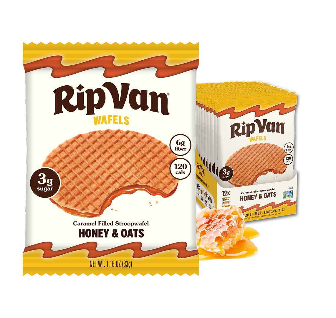 Rip Van Wafels Honey & Oats Stroopwafels 1.16 oz 12 ct