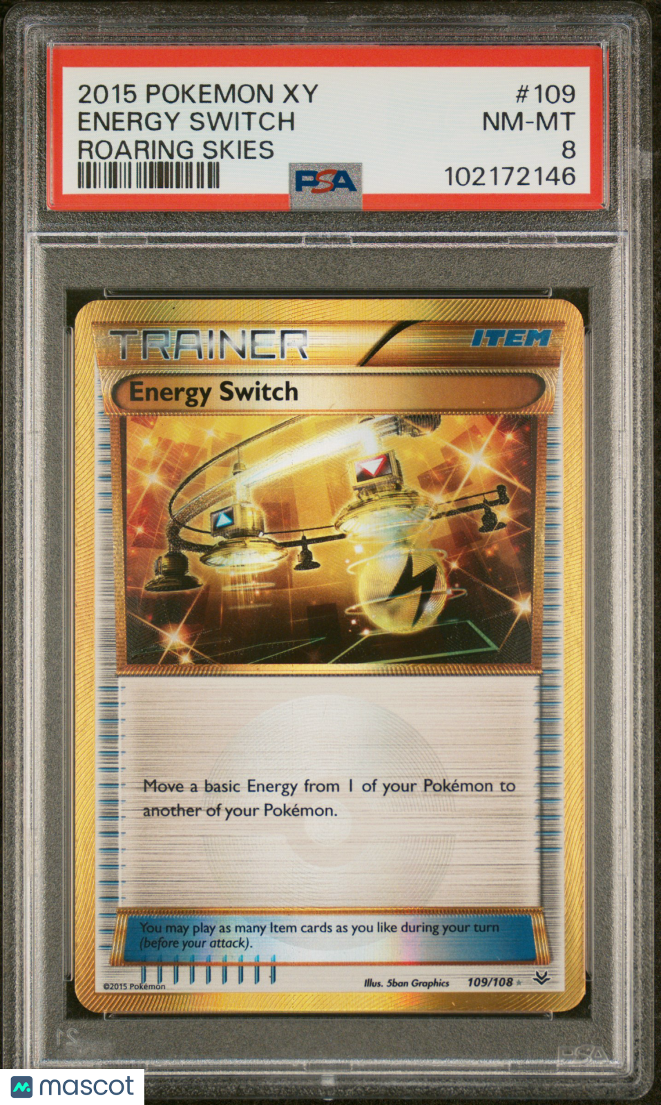 2015 Pokemon Xy Roaring Skies Energy Switch Roaring Skies PSA 8