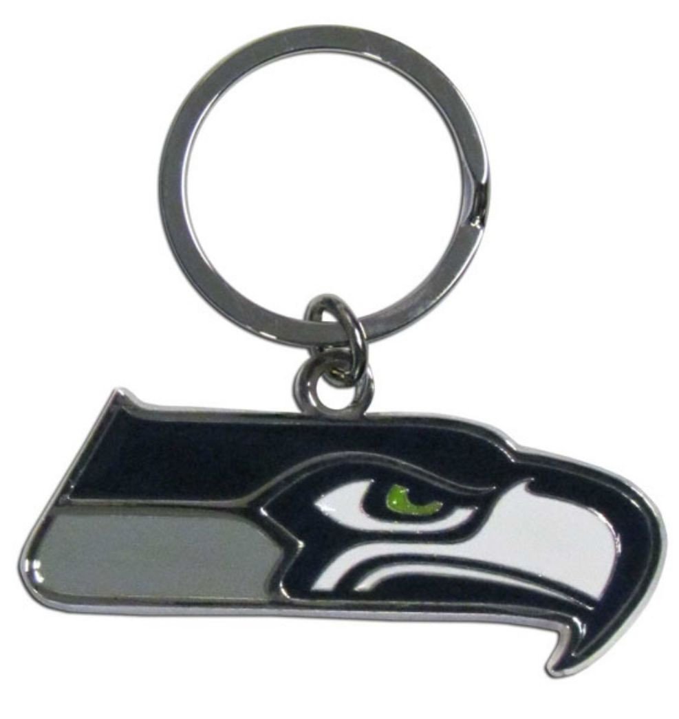Seattle Seahawks Chrome Cut Logo Keychain