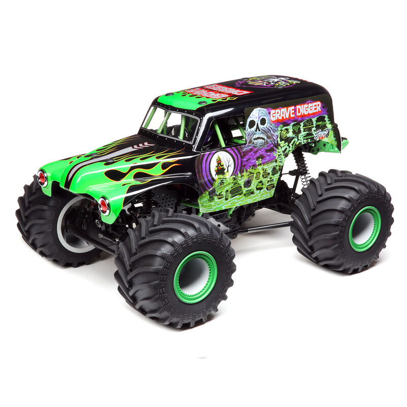 Monster Jam Grave Digger Green LOS04021T1 Blue LOS04021T2