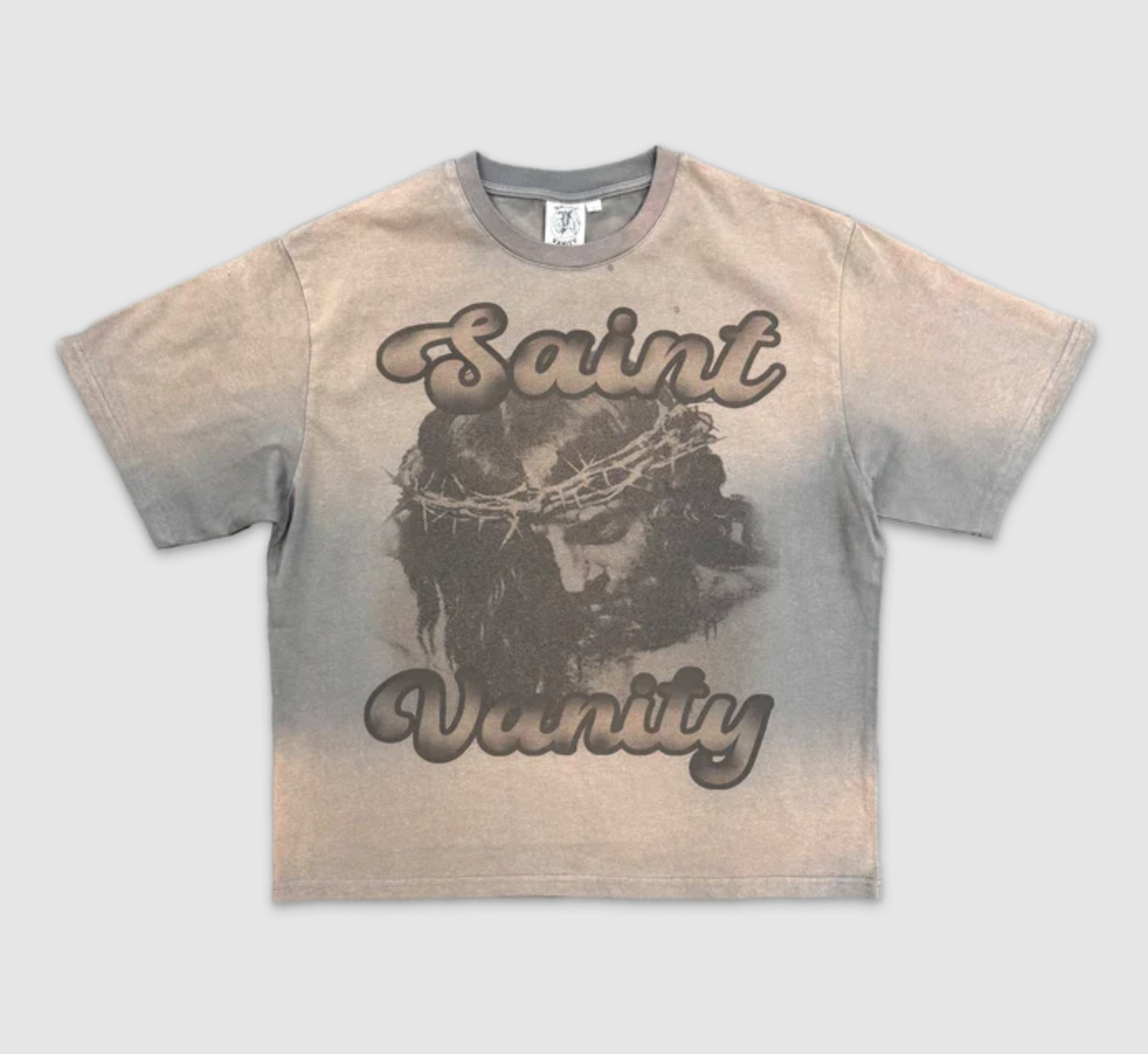 Saint Vanity Jesus T-Shirt Grey