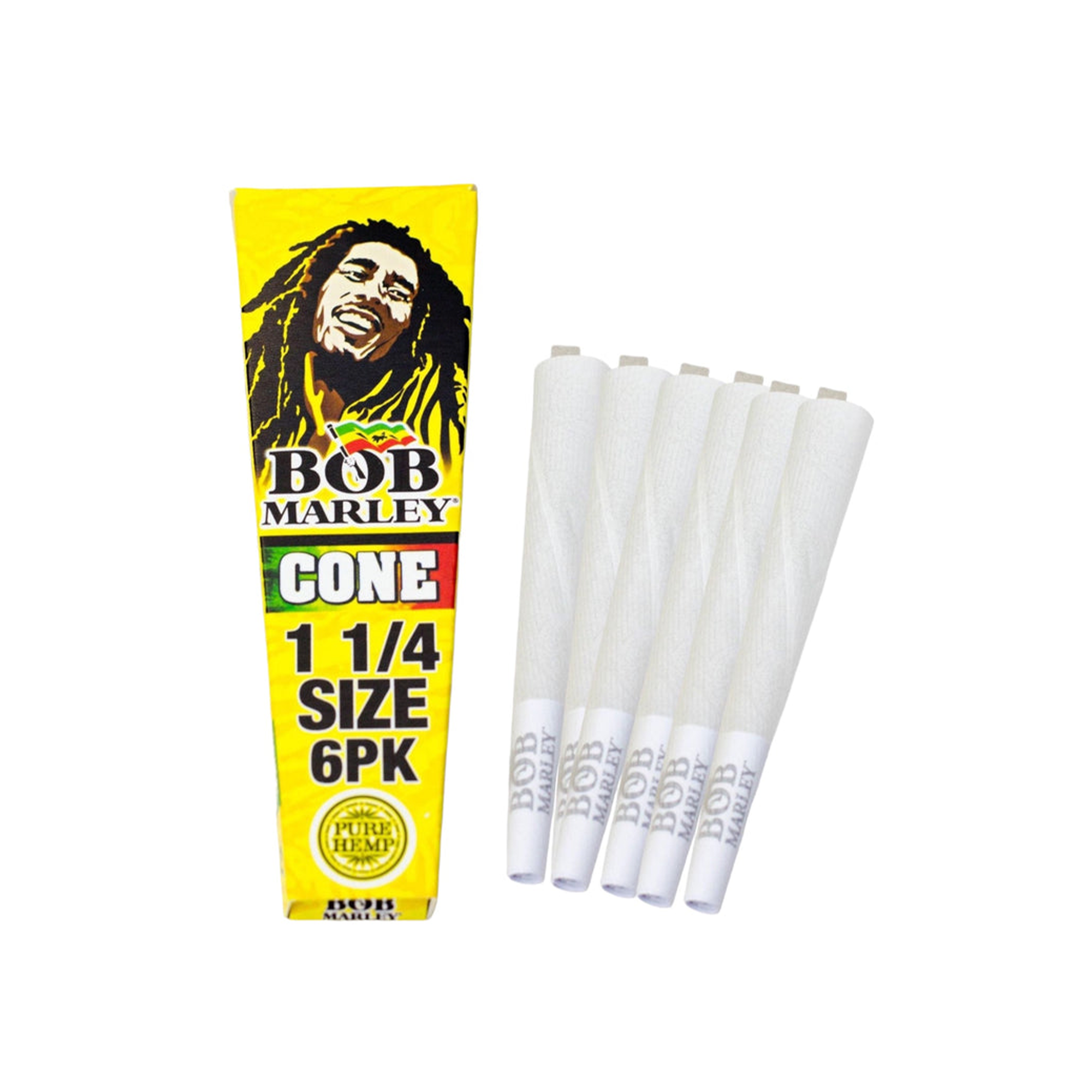 Bob Marley 1-1/4 Size Hemp Cones 6pk