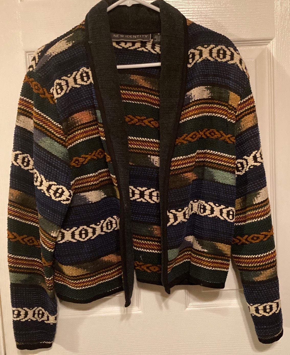 New Identity Womens Size XLMulti Color Southwestern Tapestry Blazer Jacket
