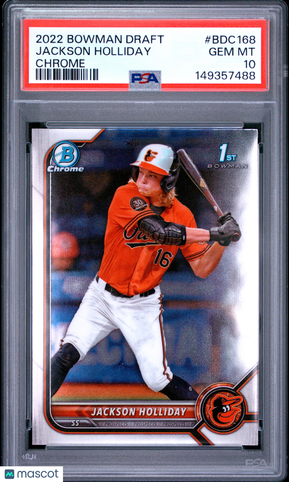 2022 Bowman Draft Jackson Holliday Chrome #BDC168 PSA 10