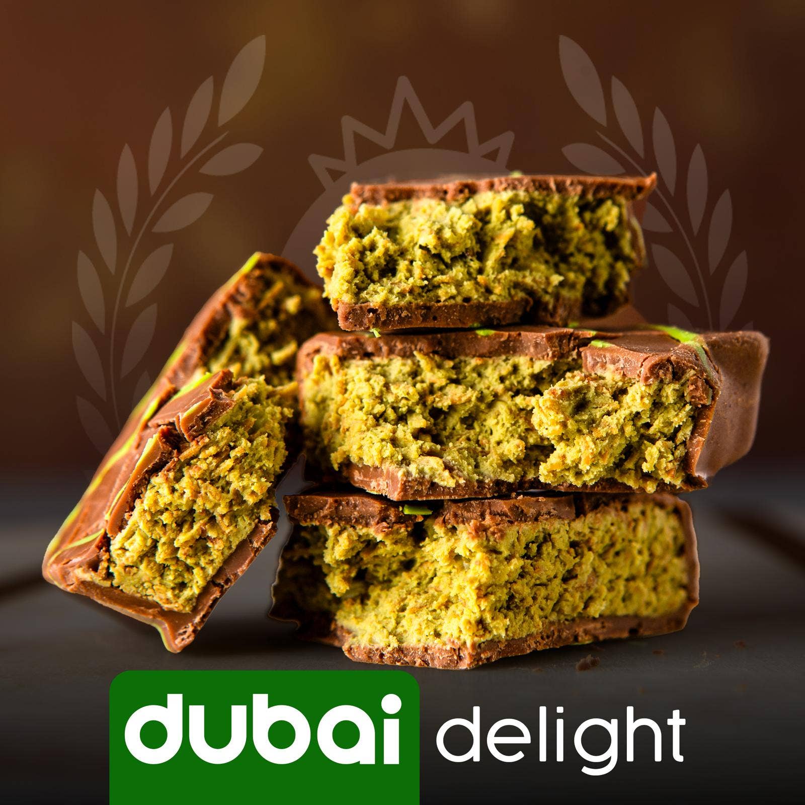 Famous Dubai Chocolate Bar, Premium Pistachio, 3.17oz (90g)