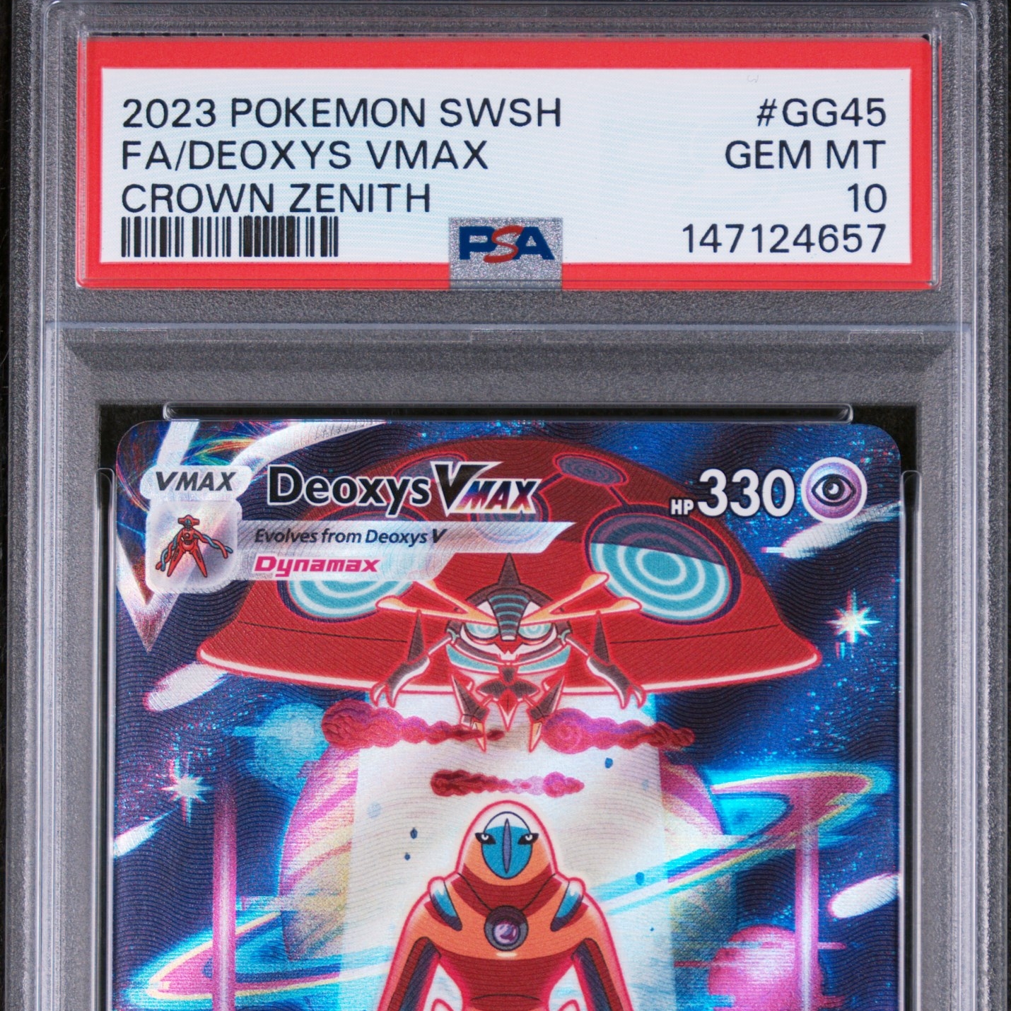 Psa 10 Deoxys Vmax GG Graded Card