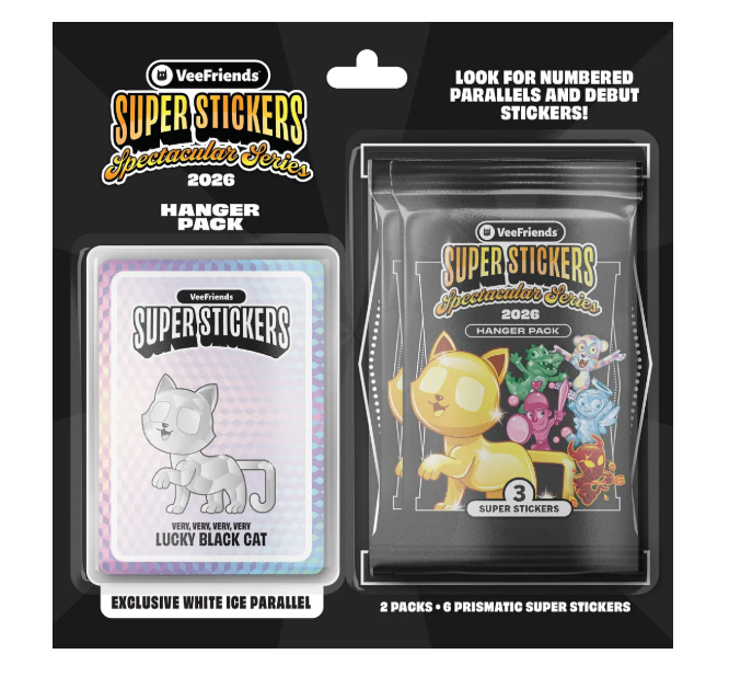 2026 VeeFriends Super Stickers: Spectacular Series White Ice Hanger Pack Random img