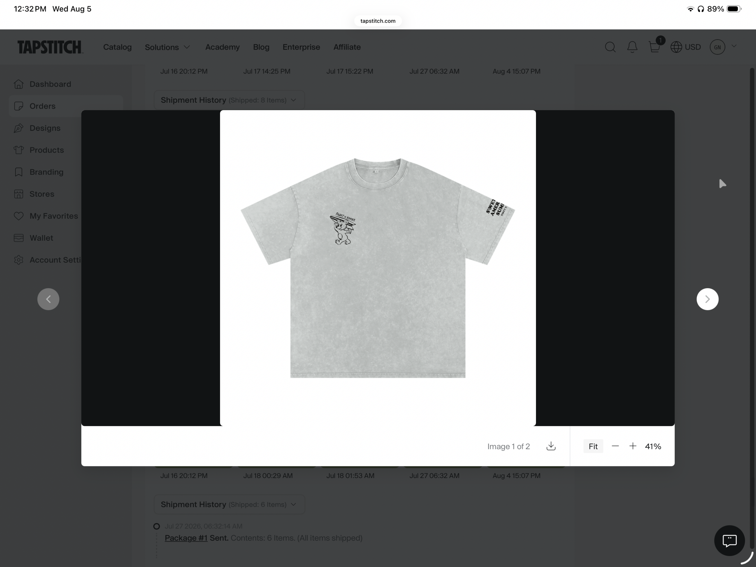 SWET stonewash grey tshirt