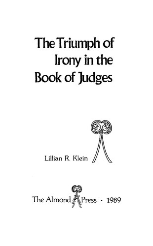 Cover of The Triumph of Irony in the Book of Judges (Bible & Literature Series)