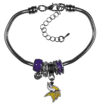 Minnesota Vikings Euro Beads Bracelet