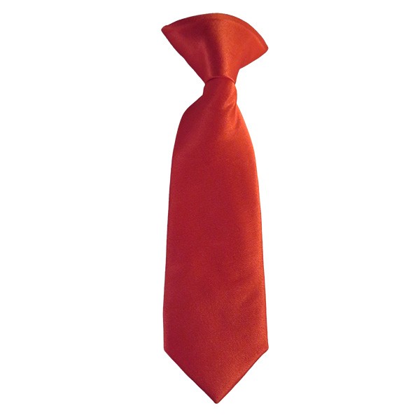 8 x 2 Inch Clip-on Red Solid Tie