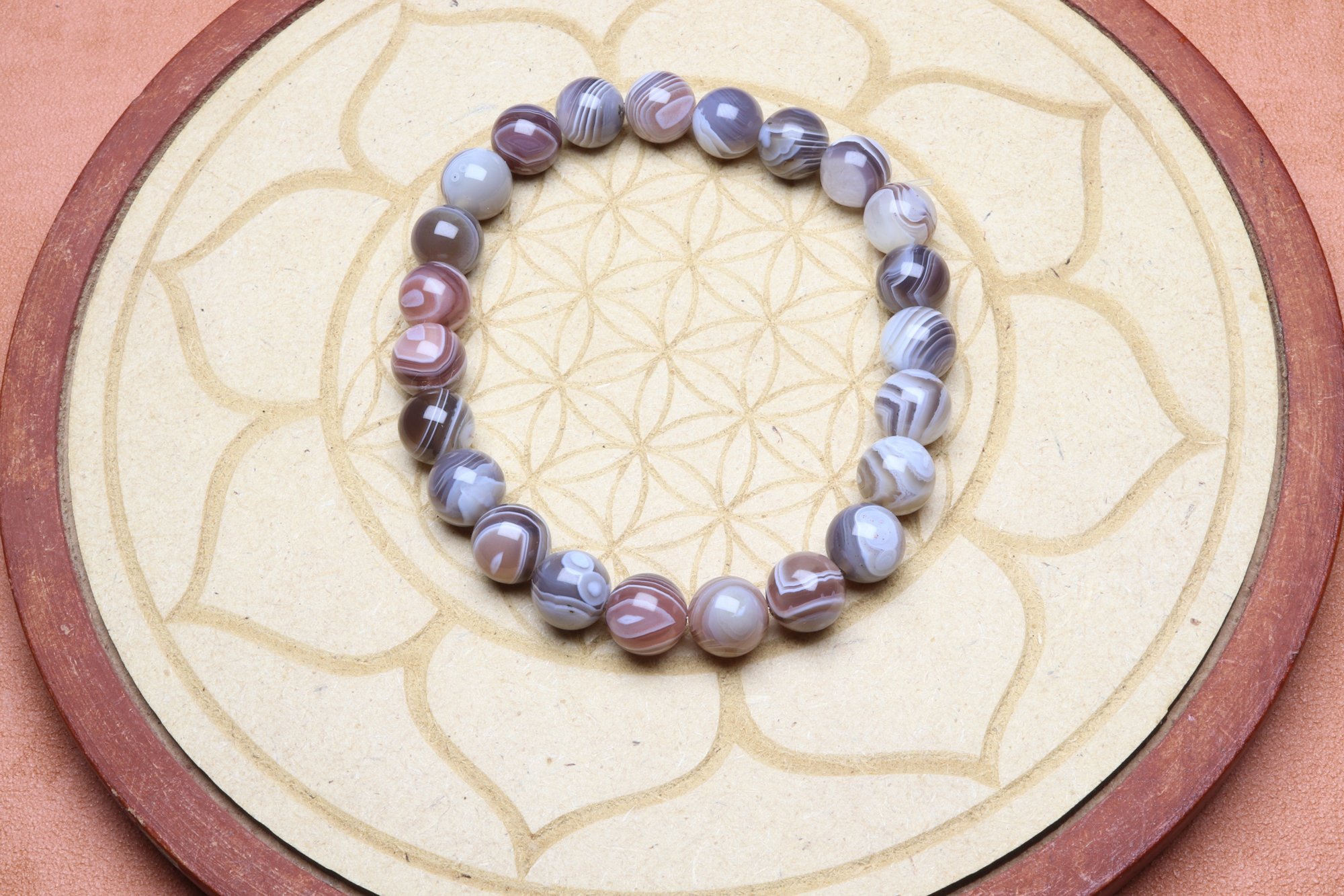 Bracelet Agate Botswana 8 mm — stock Valence