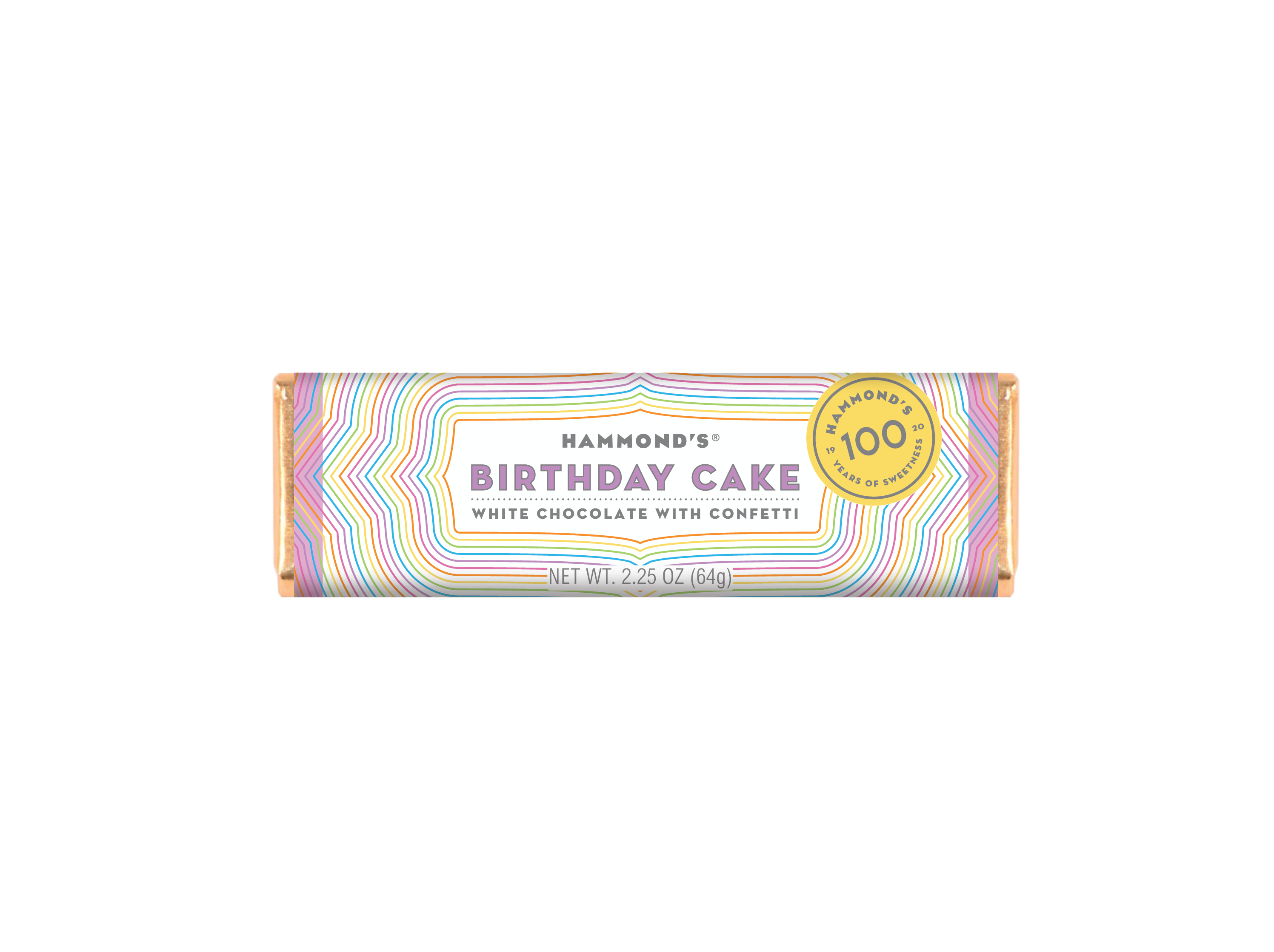 Candy Bar - White Chocolate - Birthday Cake - 2.25 oz