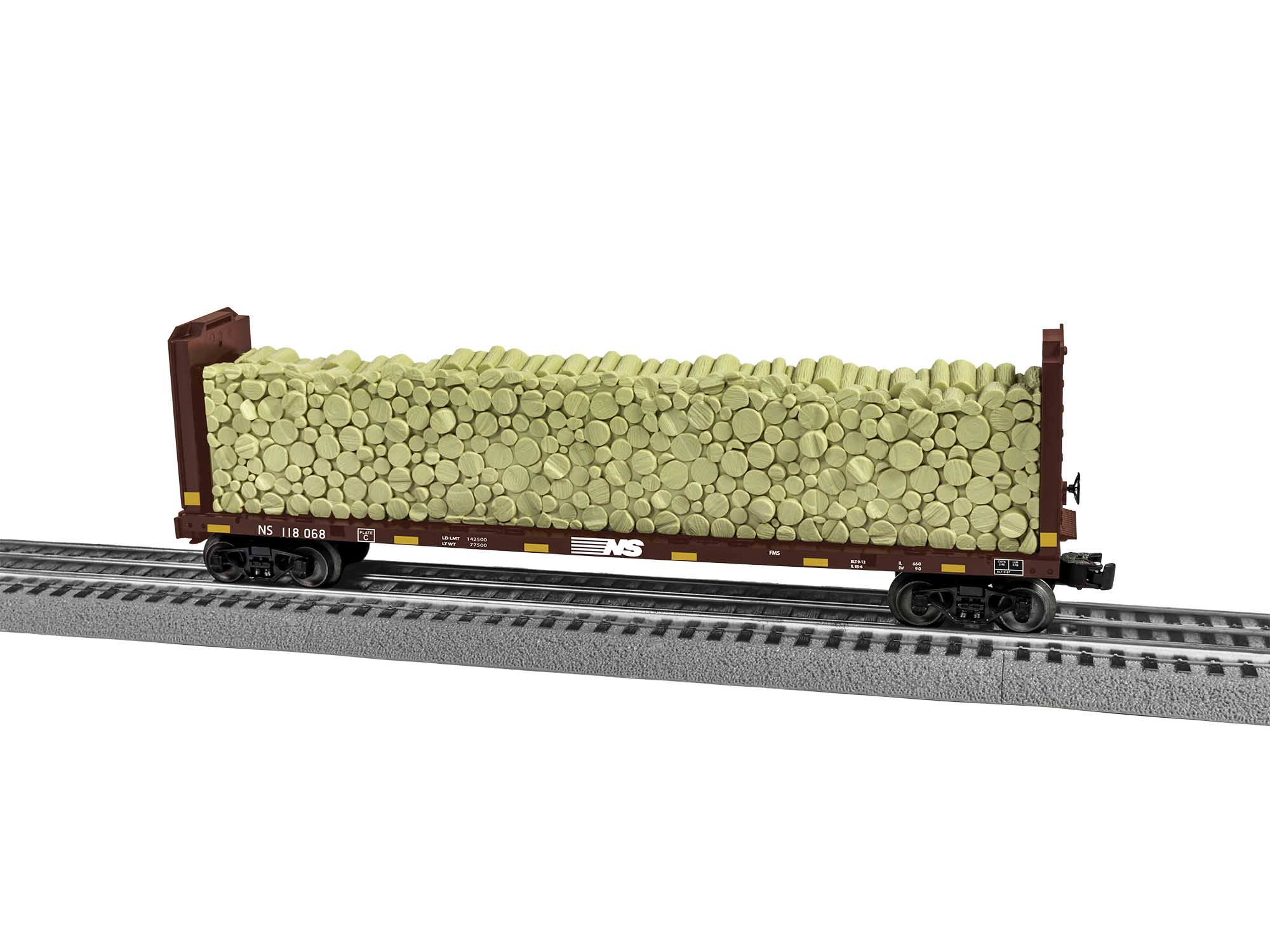 Lionel 2043114 Norfolk Southern Bulkhead Flatcar#118068 O Scale