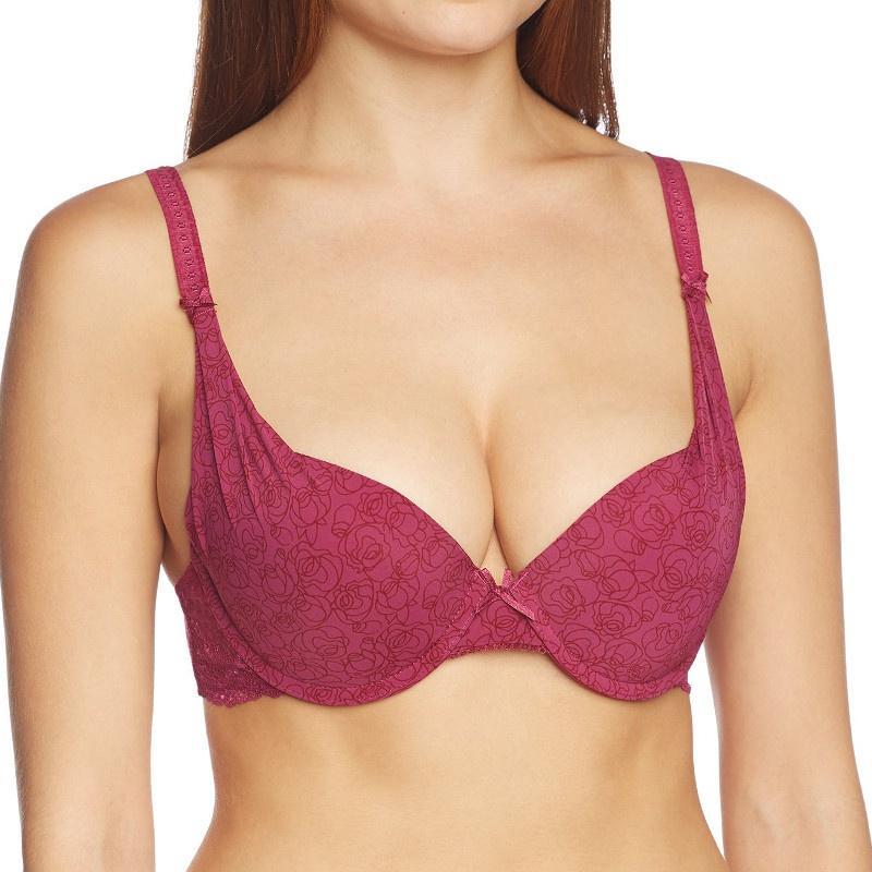 Sassa Fuchsia Deep Plunge Push-Up Bra in Fuchsia · 36A