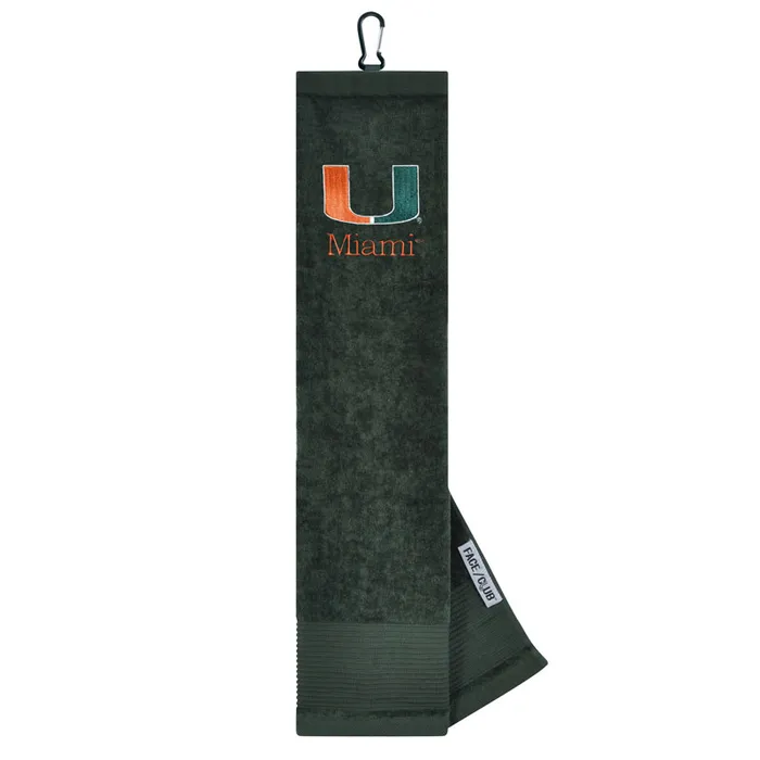 Miami Hurricanes Embroidered Golf Towel 16x22"