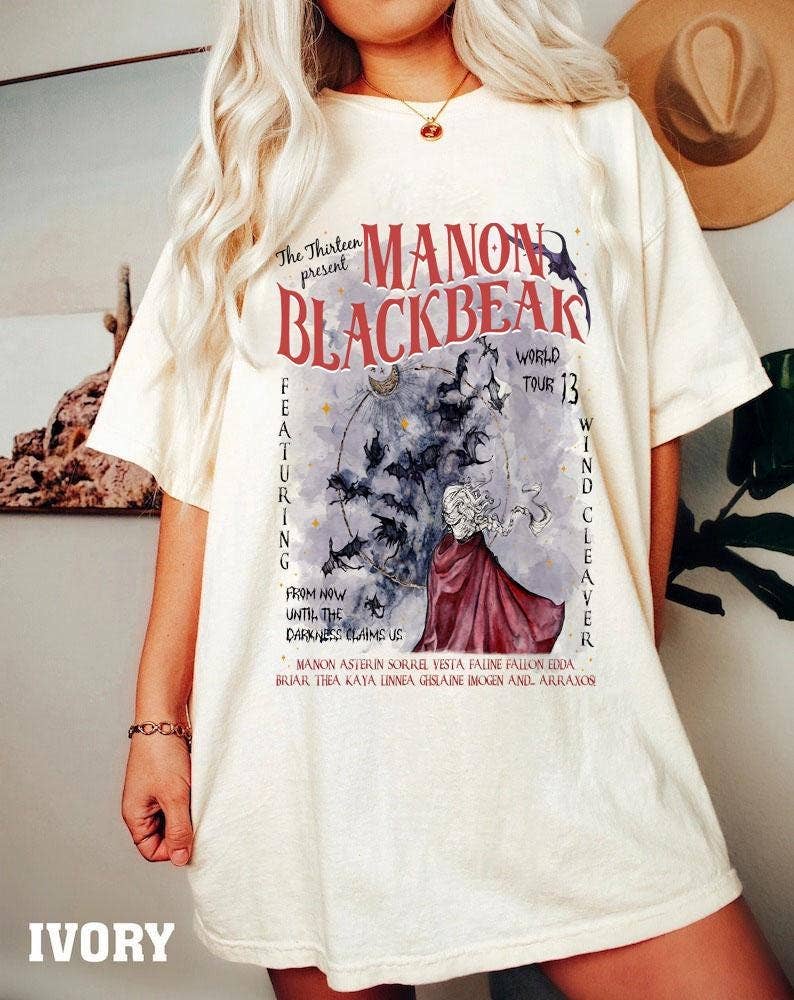 2XL Manon Blackbeak Throne of Glass Shirt, Sarah J Maas Sweater: Black, 2XL, Unisex T-shirt