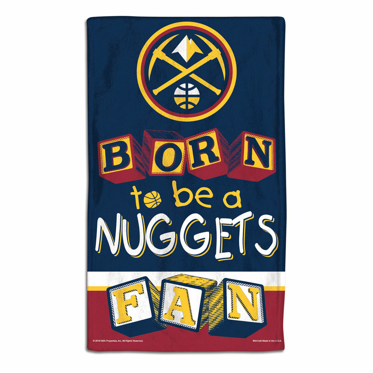 Denver Nuggets Baby Burp Cloth 10x17"