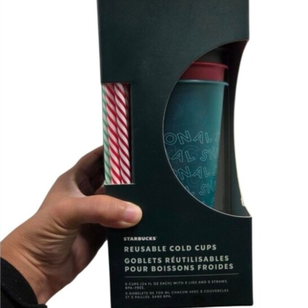 Starbucks 2019 Holiday Reusable Cold Cups 5-Pack