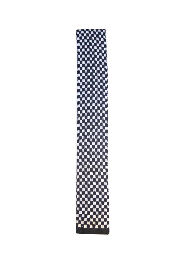 Bk/Wh-Check Knit