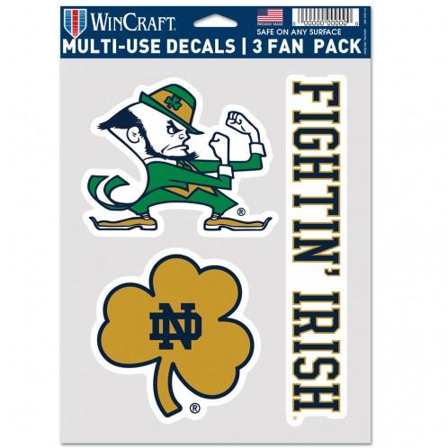 Notre Dame Fighting Irish Multi Use 3 Pack Fan Decals