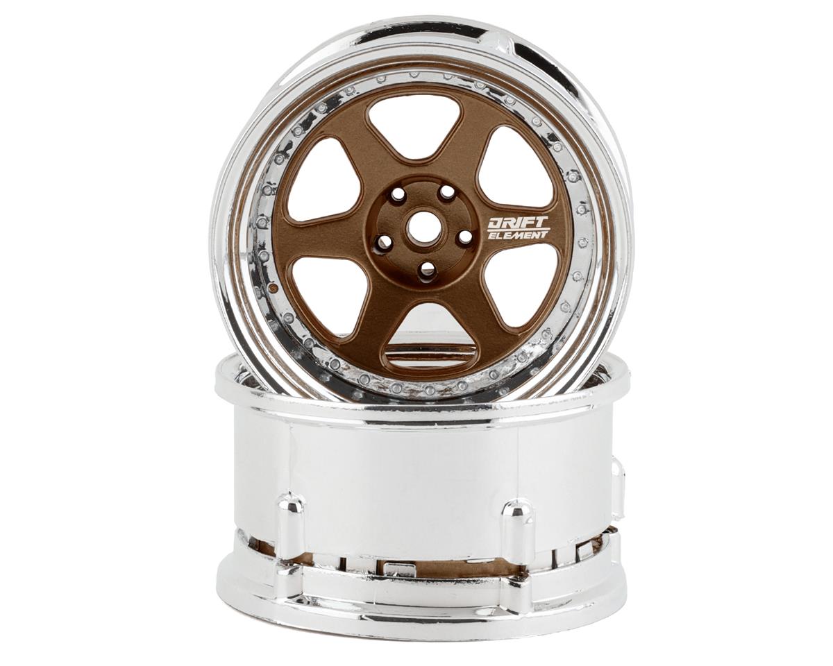 6 Spokes Drift Wheels Bronze/Chrome DE-221